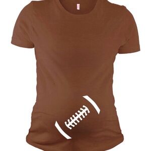 Brown Football Graphic T-Shirt